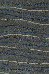 5 x 8 Medium Transitional Gray & Blue Rug - Dakota