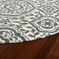 10' Round Charcoal Gray & Ivory Area Rug - Evolution