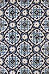 5 x 8 Medium Mosaic Medallion Navy Blue Outdoor Rug - Atrium