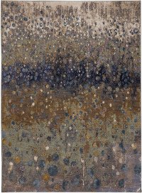 8 x 11 Large Torrent Desert Brown and Blue Rug - Enigma