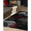 5 x 8 Medium Contemporary Red & Black Area Rug - Platinum-1