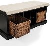 CF6003-BK Black Entryway Storage Bench - Brennan -5