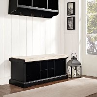 CF6003-BK Black Entryway Storage Bench - Brennan-2