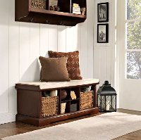 CF6003-MA Mahogany Entryway Storage Bench - Brennan