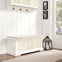 CF6003-WH White Entryway Storage Bench - Brennan-2