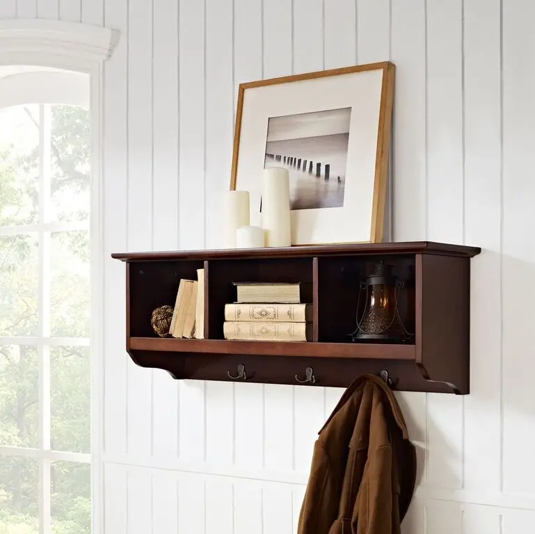 CF6004-MA Mahogany Entryway Storage Shelf - Brennan-1