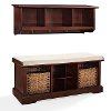 KF60001MA Mahogany 2 Piece Entryway Bench and Shelf Set - Brennan -4