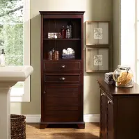 CF7001-ES Lydia Tall Espresso Bathroom Cabinet