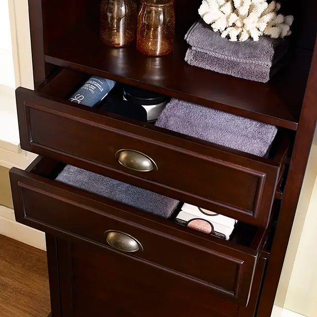CF7001-ES Lydia Tall Espresso Bathroom Cabinet-2