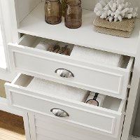 CF7001-WH Tall White Bathroom Cabinet - Lydia-2