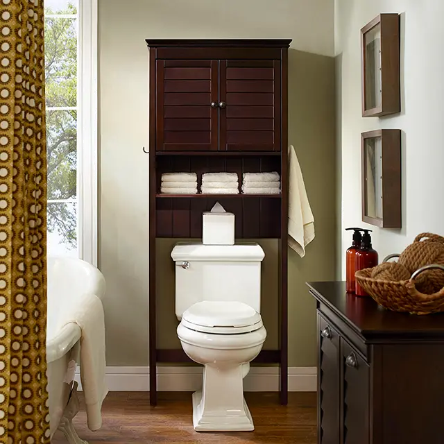 CF7002-ES Lydia Espresso Space Saver Bathroom Shelf-1