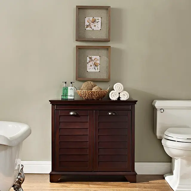 CF7003-ES Lydia Espresso Linen Hamper-1