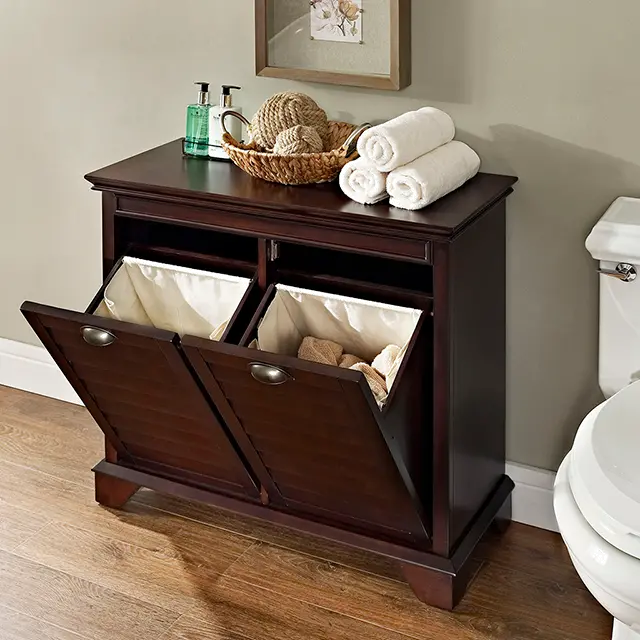 CF7003-ES Lydia Espresso Linen Hamper-2