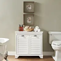 CF7003-WH Lydia White Linen Hamper