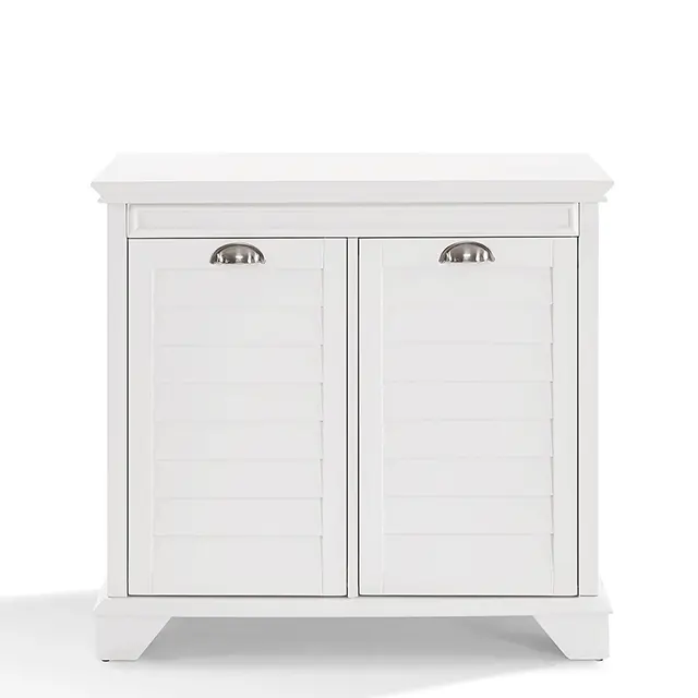 CF7003-WH Lydia White Linen Hamper-5