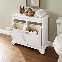 CF7003-WH White Linen Hamper - Lydia-2
