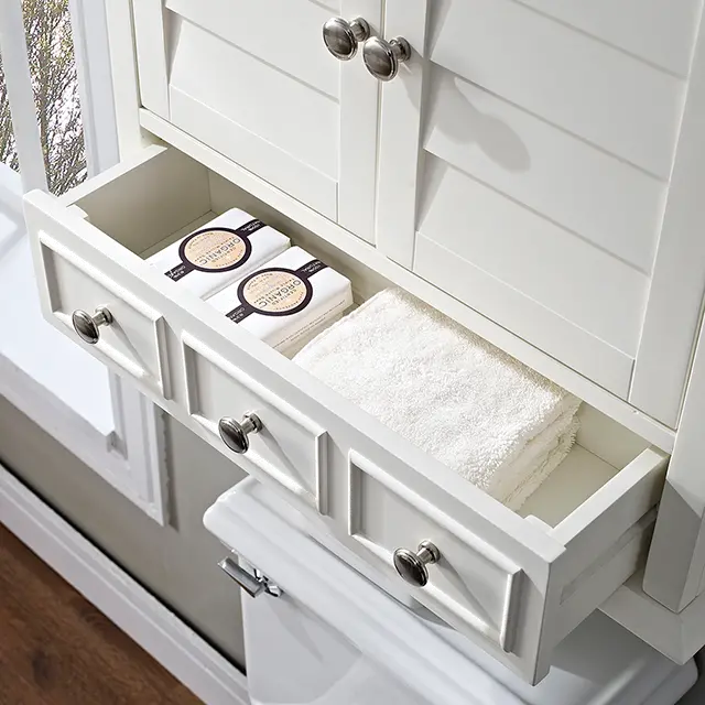 CF7004-WH Lydia White Bathroom Wall Cabinet-3