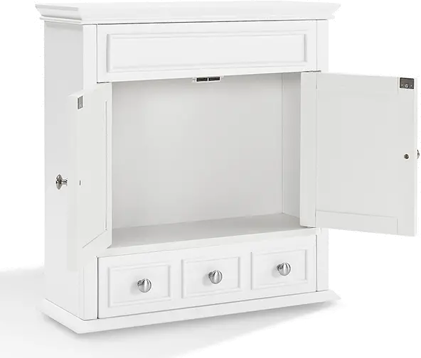 CF7004-WH Lydia White Bathroom Wall Cabinet-5