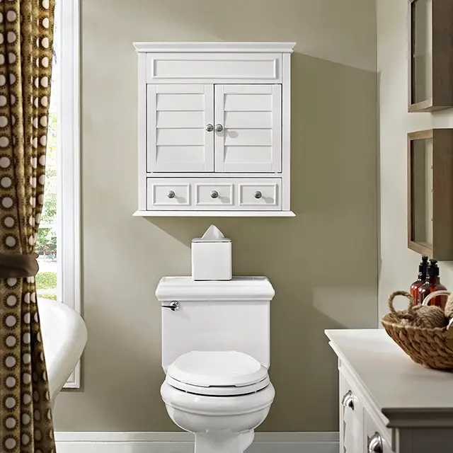 CF7004-WH Lydia White Bathroom Wall Cabinet-6
