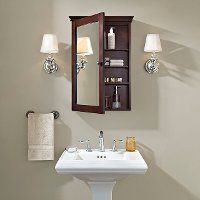 CF7005-ES Espresso Mirrored Wall Bathroom Cabinet - Lydia