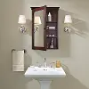 CF7005-ES Lydia Espresso Mirrored Wall Bathroom Cabinet