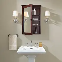CF7005-ES Lydia Espresso Mirrored Wall Bathroom Cabinet