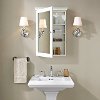CF7005-WH White Mirrored Wall Bathroom Cabinet - Lydia -2