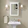 CF7005-WH White Mirrored Wall Bathroom Cabinet - Lydia