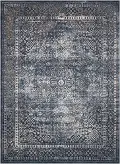 Malta 8 x 11 Navy Blue, Cream, and Rust Area Rug