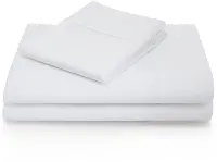 MA06TTWHCS White Cotton Blend Twin Sheet Set