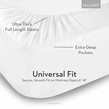 MA06TTWHCS White Cotton Blend Twin Sheet Set-3