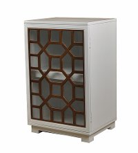 Aged Gold and White Accent Table - Annalee