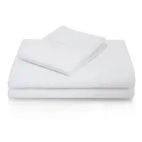 MA06KKWHCS White Cotton Blend King Size Sheet Set