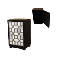 Aged Silver and Black Accent Cabinet - Annalee