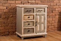 5732-883 Dove Gray 5-Drawer/ One Door Cabinet - Larose