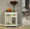 5732-886 Whitewash 5-Drawer/ 1-Door Cabinet with Chicken Wire - Larose-1