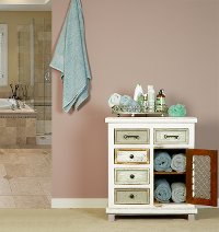 5732-886 Whitewash 5-Drawer and 1-Door Cabinet with Chicken Wire - Larose-5