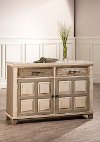 5808-865 Whitewash Console Table with 2-Door Storage - Larose-1