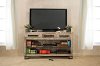 5806-898B Brushed Tan Wood Sofa Table with Wine Rack - Bridgewater