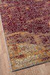 5 x 8 Medium Red, Gold, Cream & Gray Area Rug - Petra-2