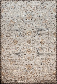 5 x 8 Medium Traditional Ivory & Blue Rug - Sonoma