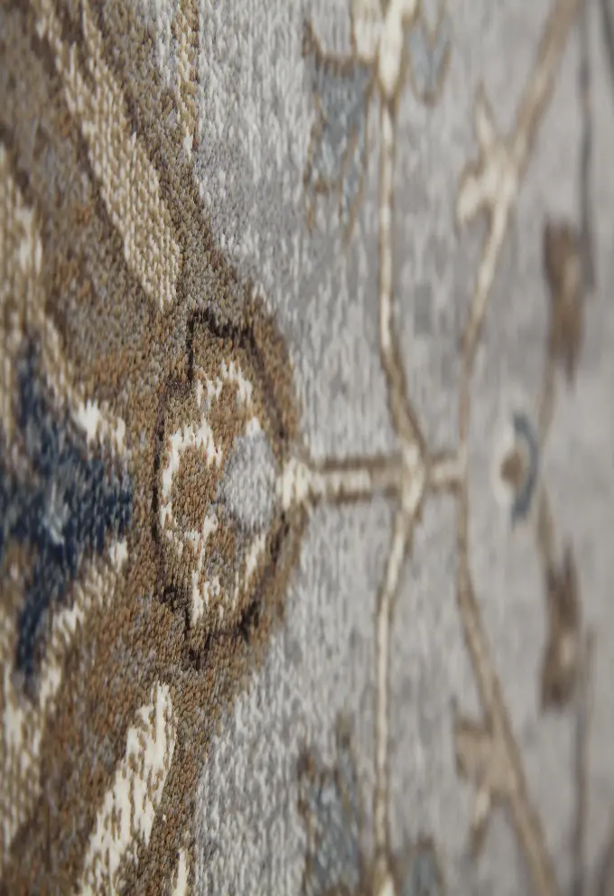 5 x 8 Medium Traditional Ivory and Blue Rug - Sonoma-3