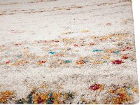 5 x 8 Medium Ivory, Rust, and Teal Blue Rug - Sherpa-4