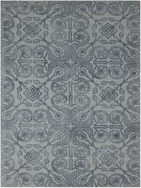 BANSI/BNS-17....9 8 x 11 Large Gray Transitional Area Rug - Bansi