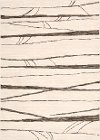 Clearance 5 x 8 Medium Ivory, Brown, and Black Area Rug - Glistening Nights
