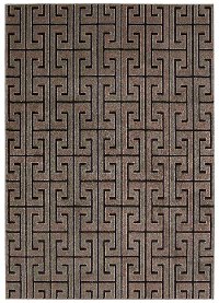 8 x 11 Large Brown and Sparkling Silver Area Rug - Glistening Nights