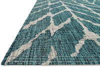 IE-02/5X8/ISLE 5 x 8 Medium Teal and Gray Indoor-Outdoor Rug - Isle-2