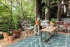 8 x 11 Large Teal and Gray Indoor-Outdoor Rug - Isle -3
