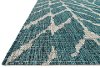 8 x 11 Large Teal and Gray Indoor-Outdoor Rug - Isle -2