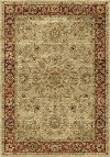 5 x 8 Medium Ivory & Red Area Rug - American Heritage